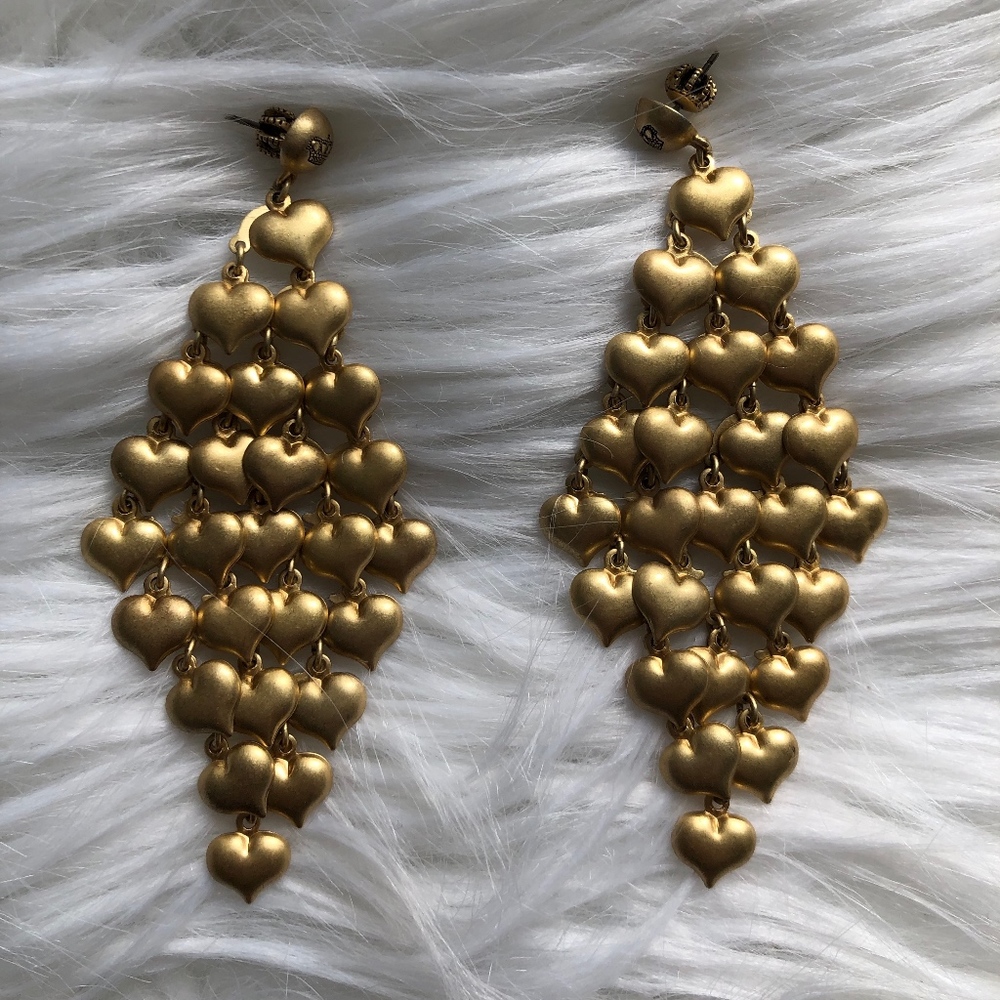 Juicy Couture Gold Heart Diamond Earrings
